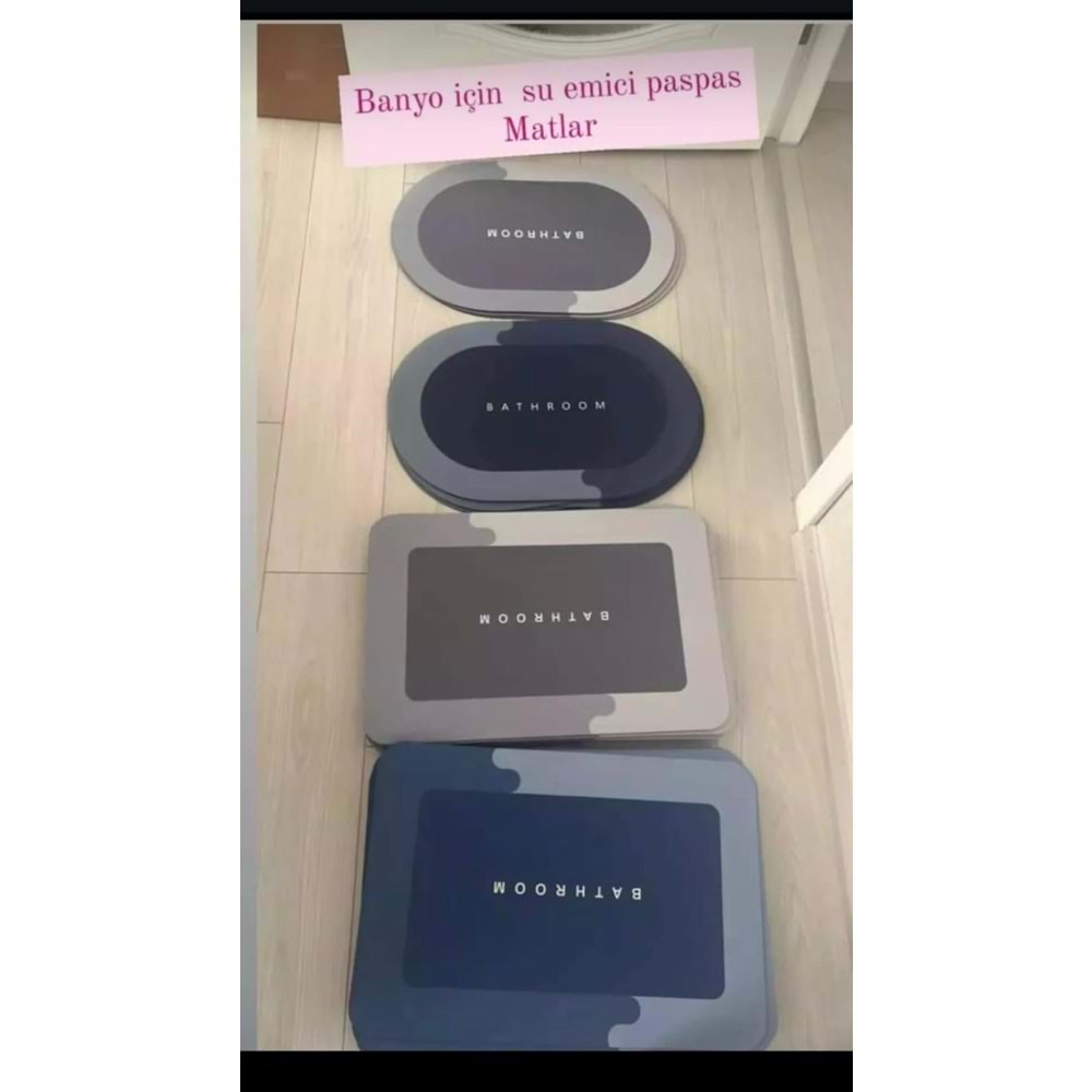 SİHİRLİ SU EMİCİ PASPAS 40*60 DİKTÖRTGEN MAVİ