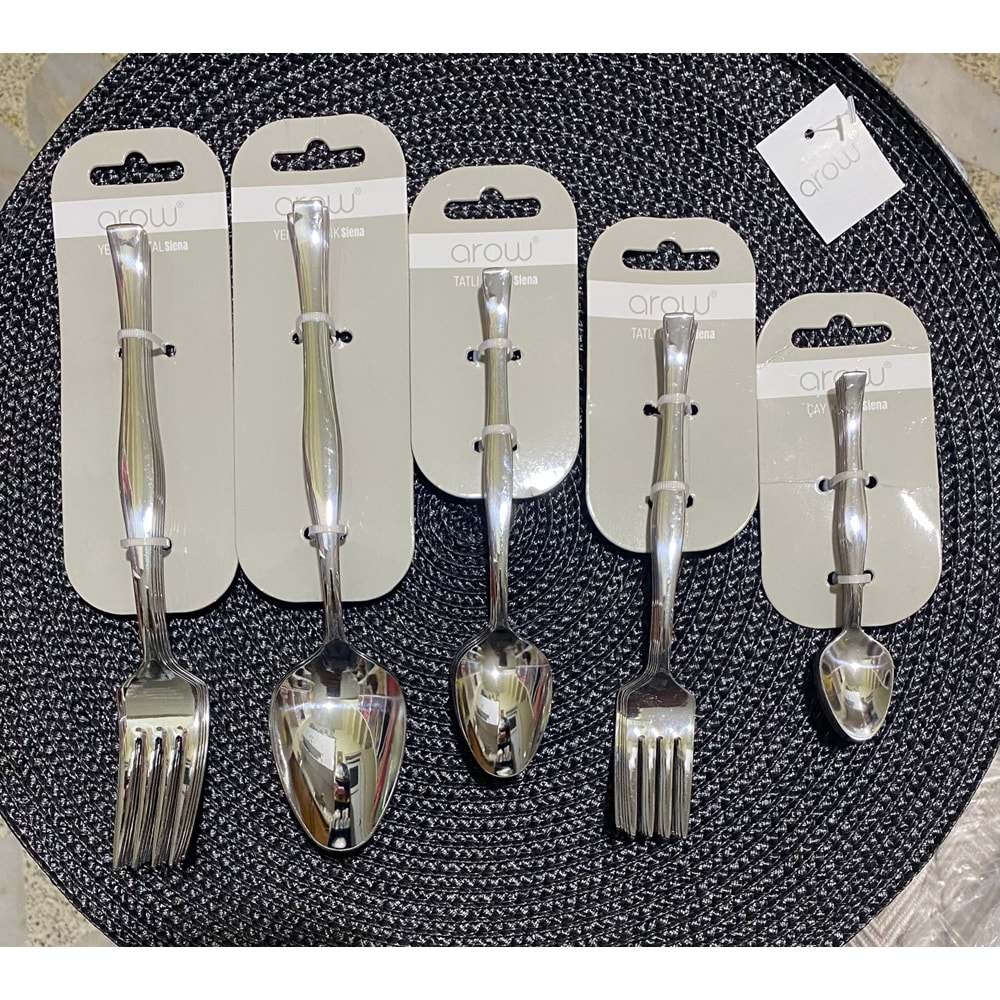 AROW 6 LI YEMEK KAŞIĞI BEYAZ KARTELA