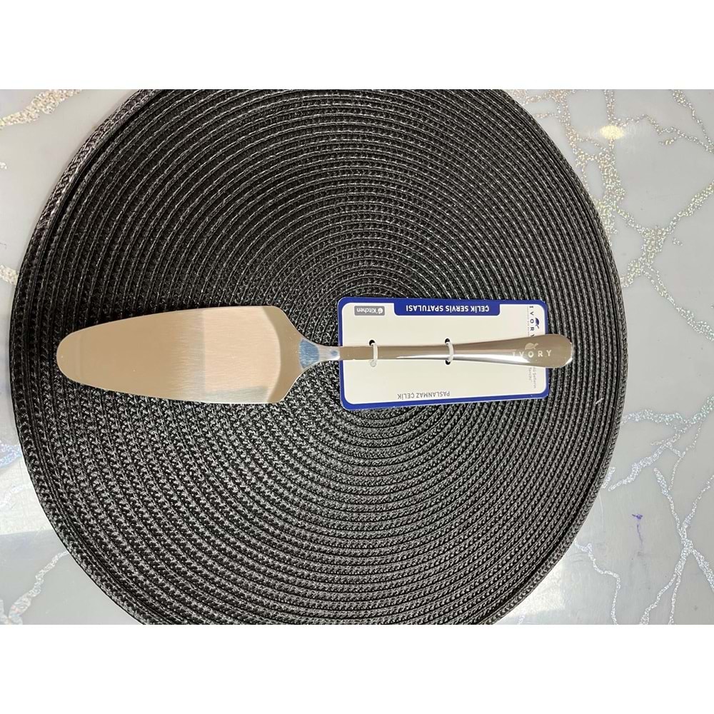 İVORY PASLANMAZ LÜKS ÇELİK ÜÇGEN PASTA SPATULA