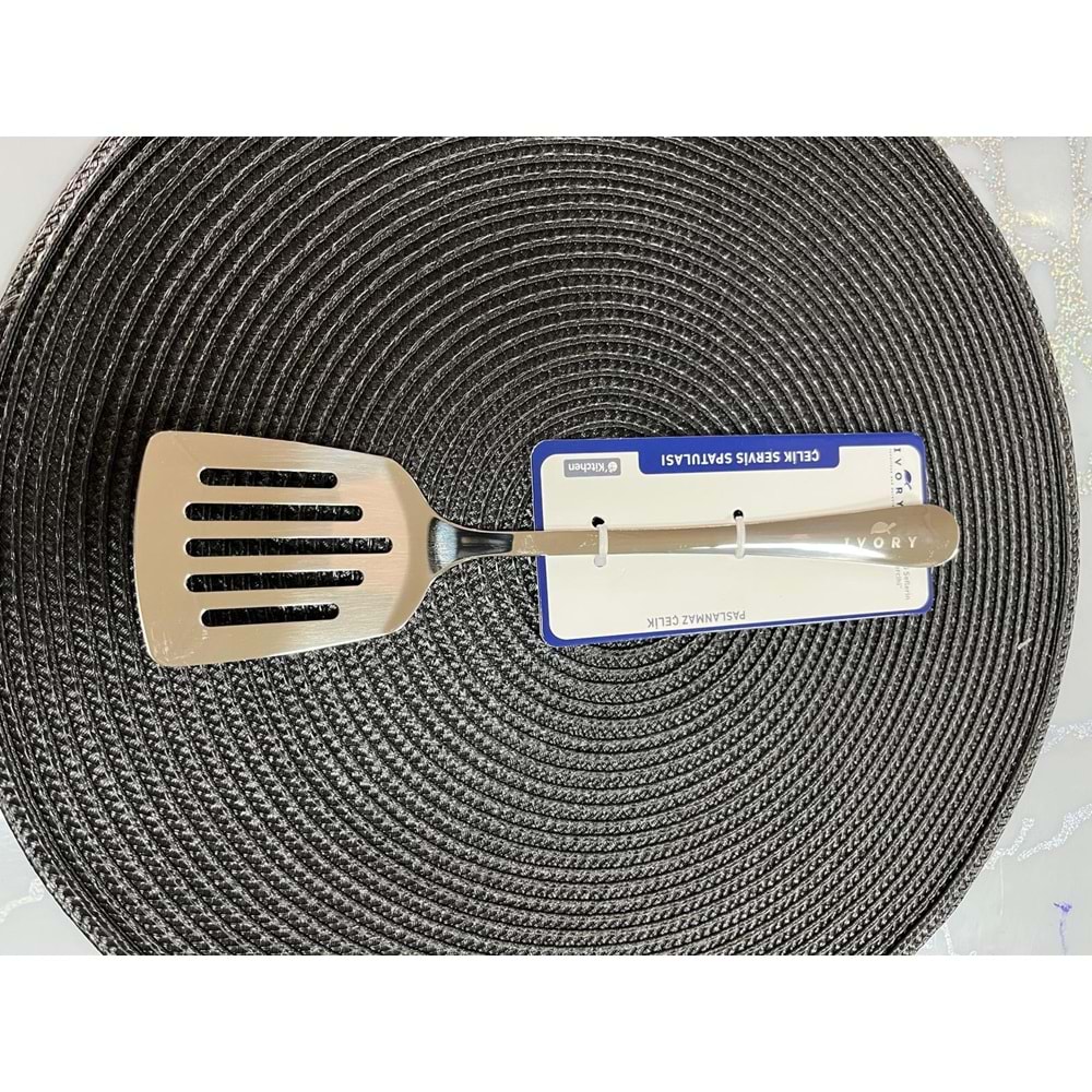İVORY PASLANMAZ LÜKS SÜZGEÇLİ SPATULA