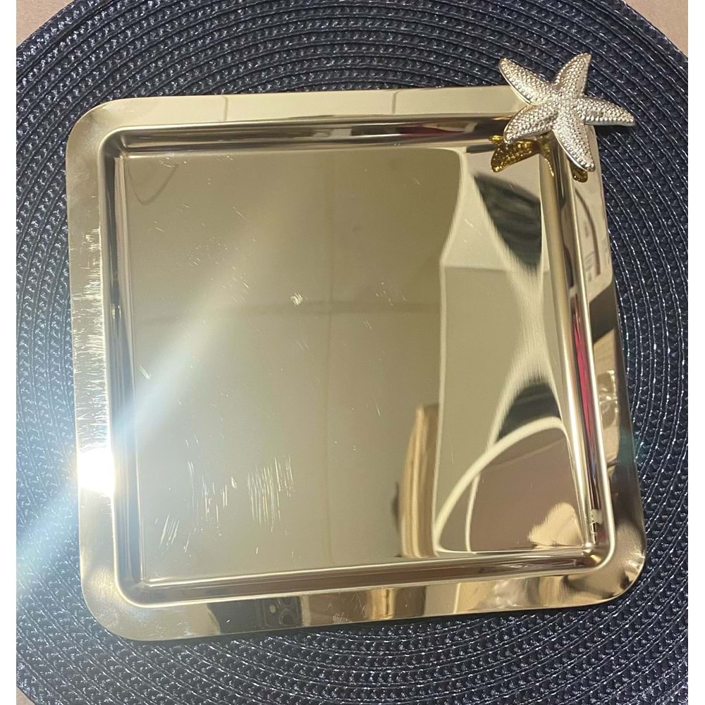 SUNUM TEPSİ GOLD KELEBEK/ÇİÇEK