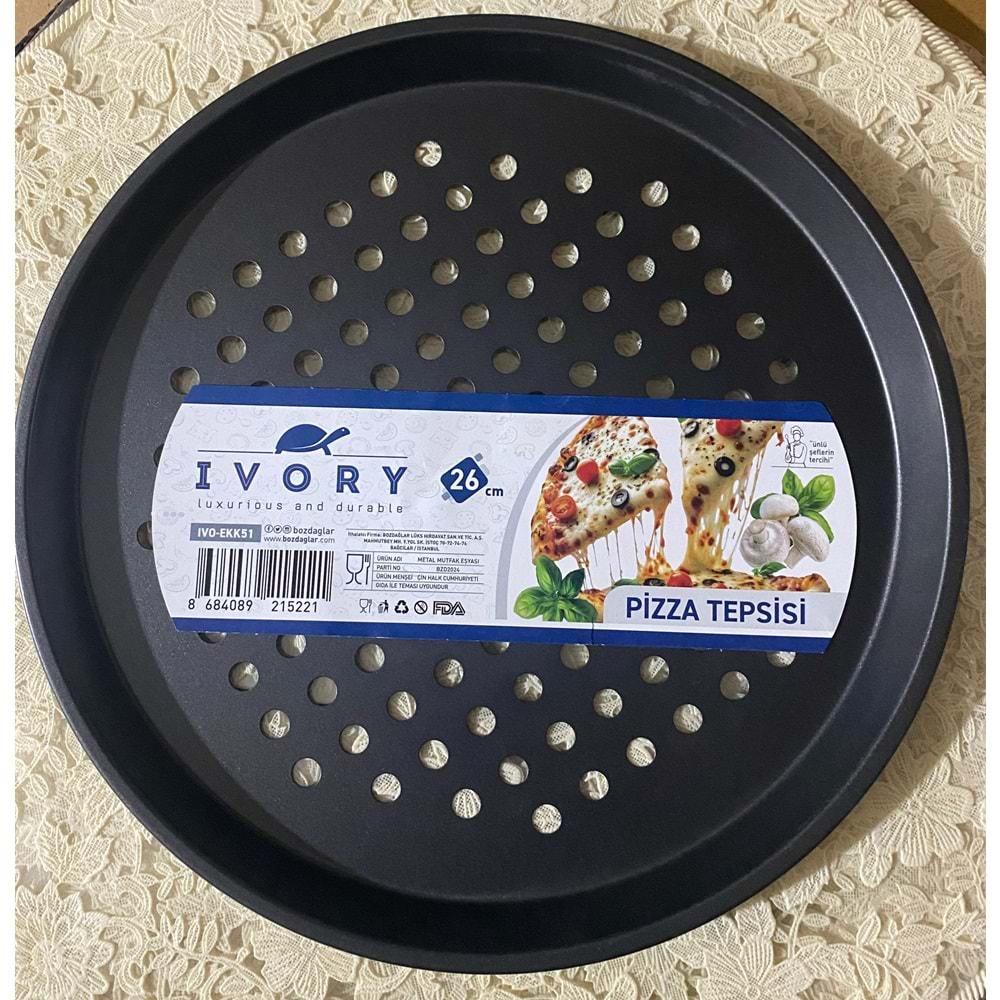 İVORY 26 CM PİZZA TEPSİSİ