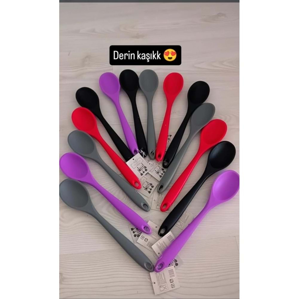 OKALİPTUS SİLİKON DERİN KAŞIK SİYAH