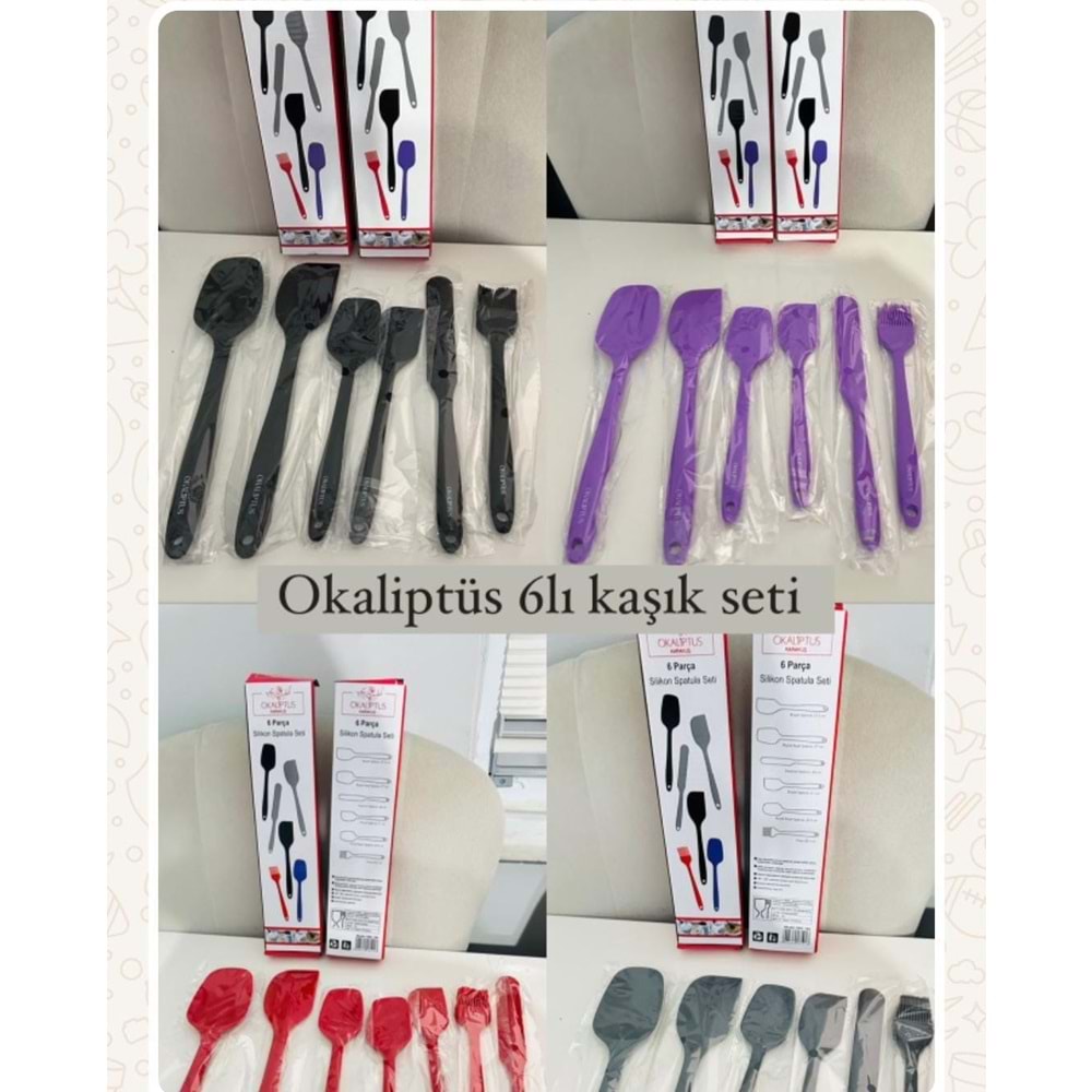 OKALİPTUS 6 LI SPATULA KIRMIZI