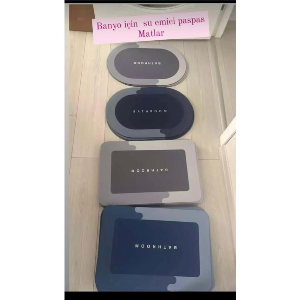 SİHİRLİ SU EMİCİ PASPAS 40*60 OVAL MAVİ