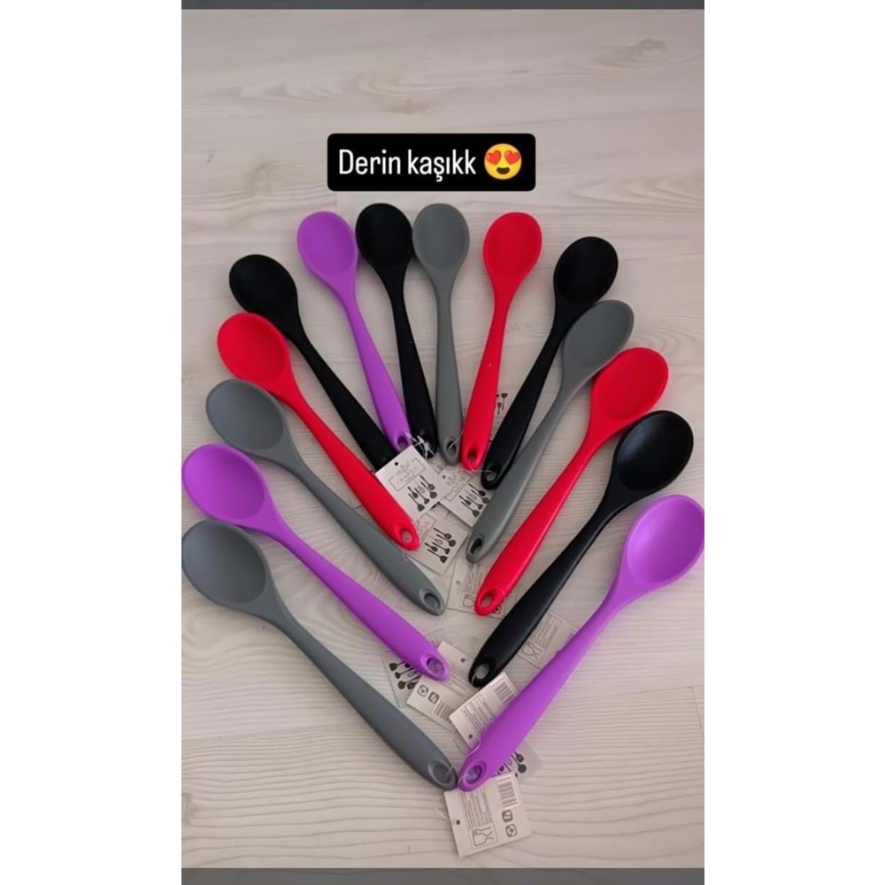 OKALİPTUS SİLİKON DERİN KAŞIK KIRMIZI