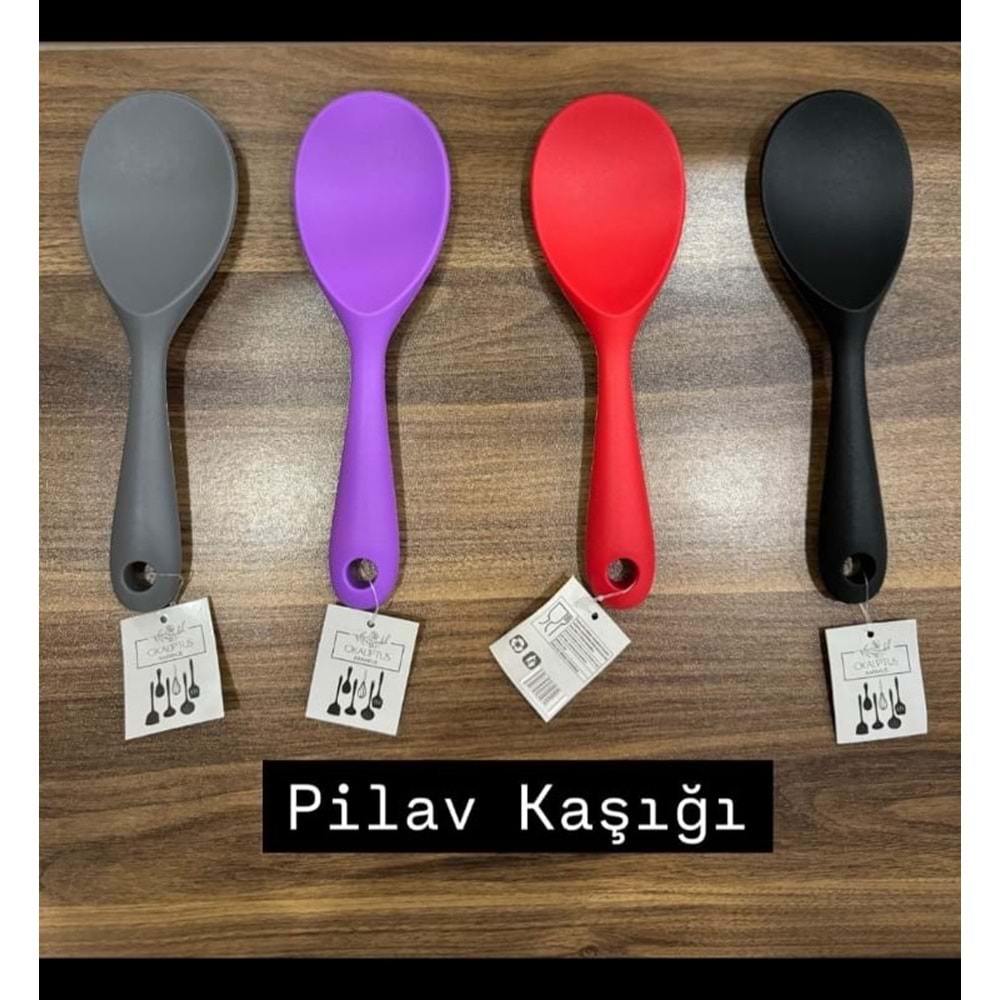 OKALİPTUS SİLİKON PİLAV KAŞIĞI LİLA