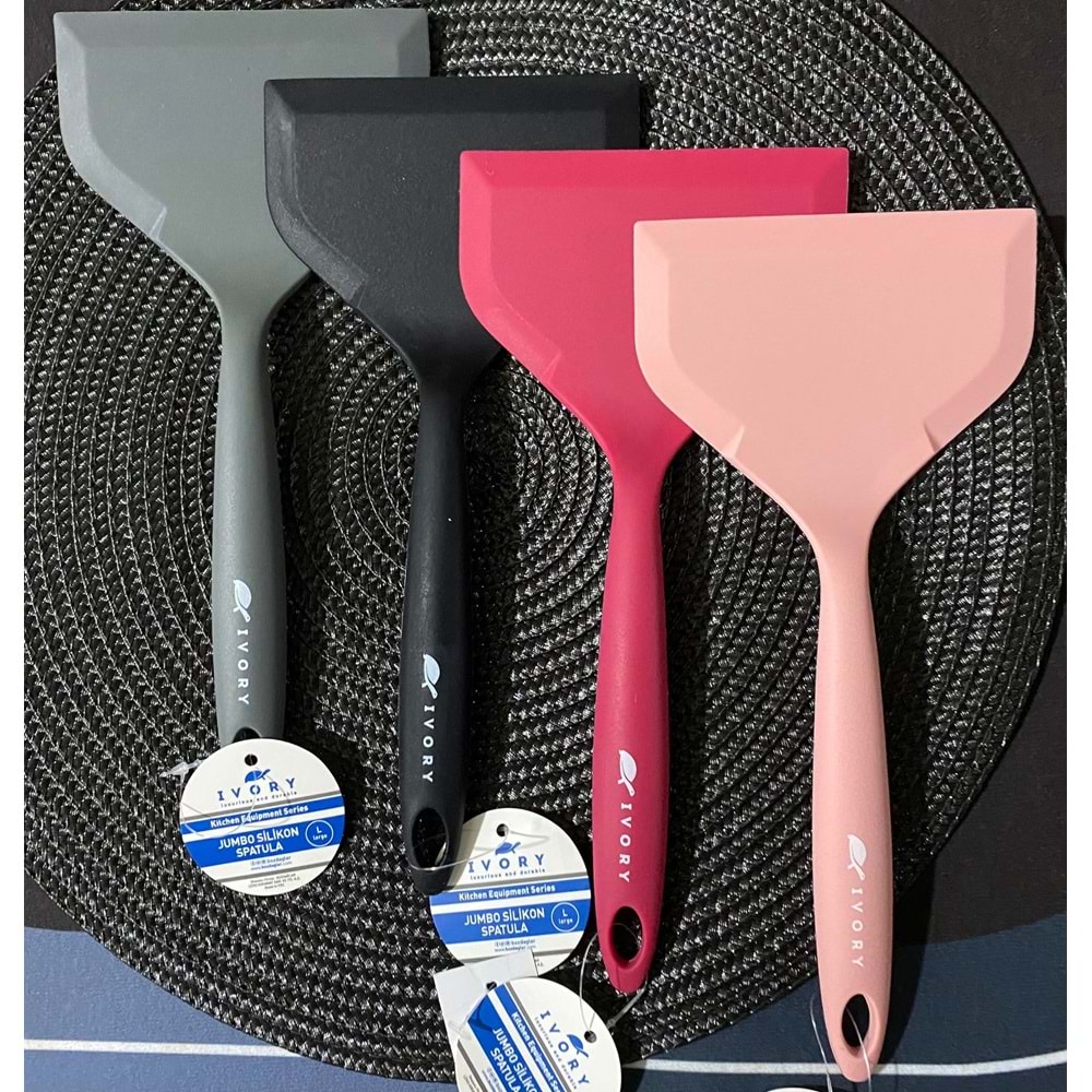 İVORY SİLİKON JUMBO SPATULA PEMBE