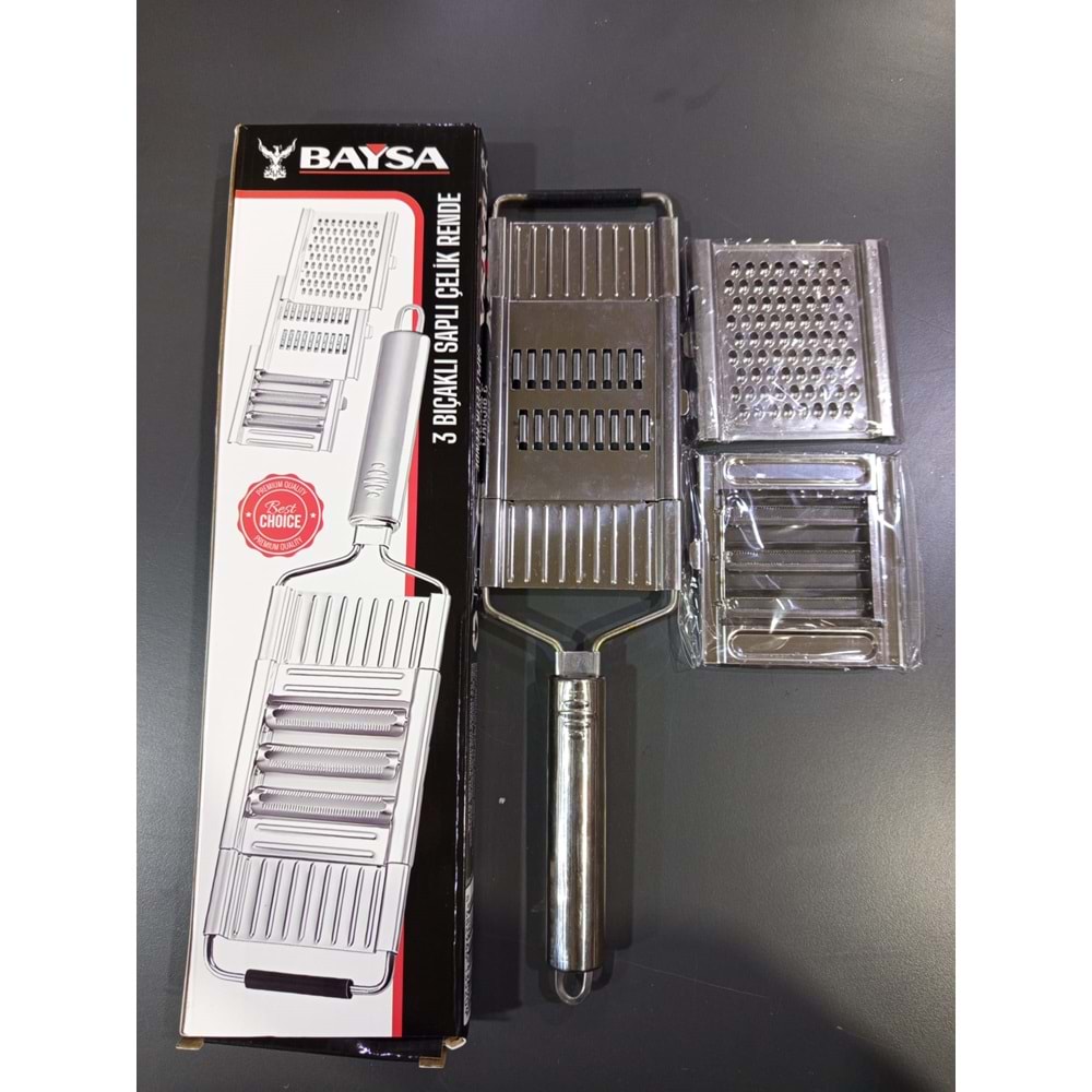 BAYSA 3 BAŞLIKLI ÇELİK RENDE