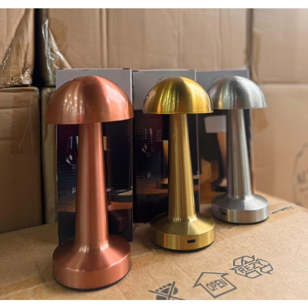 MANTAR DEKORATİF LED LAMBA GOLD