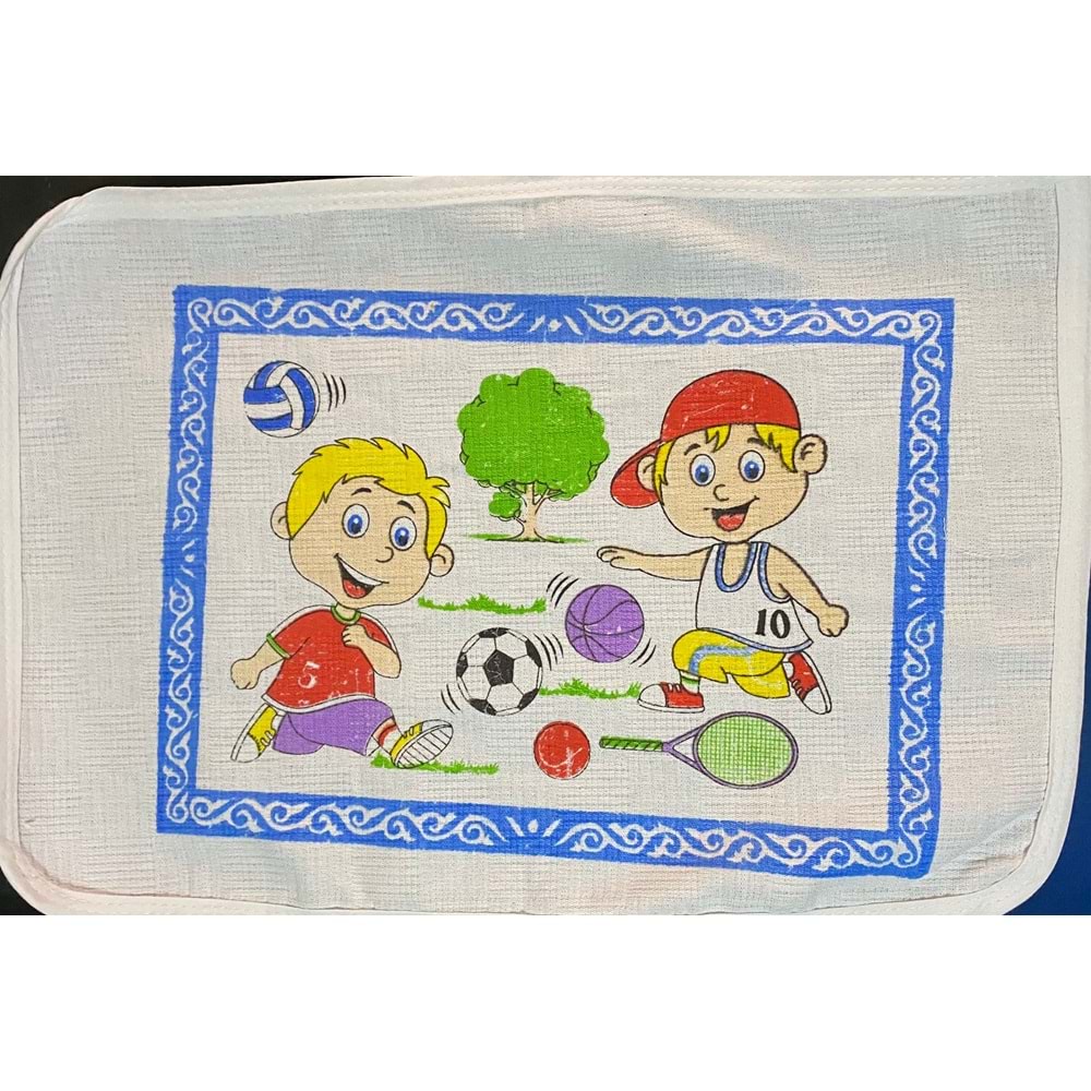 BESLENME BEZİ PAMUKLU KUMAŞ 35X50CM (12 ADET) MAVİ