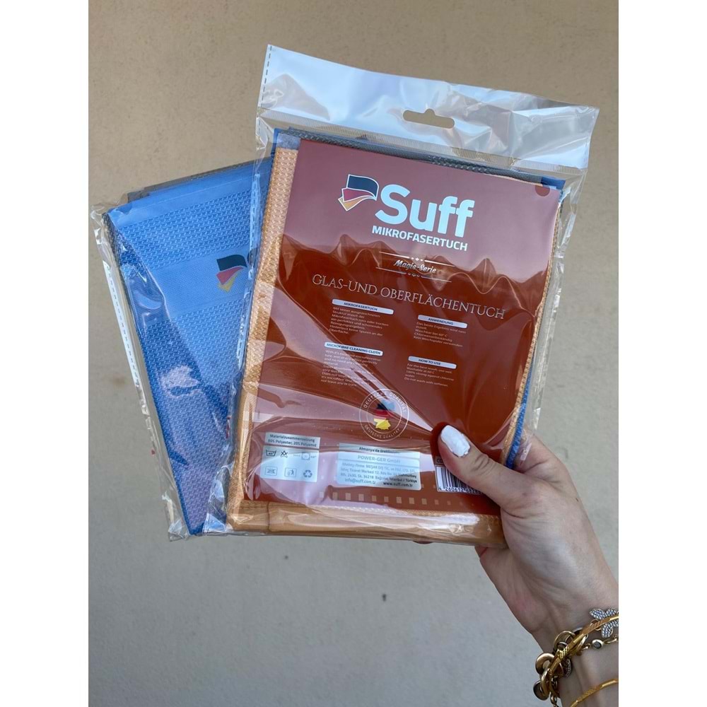 SUFF MİKROFİBER 3 LÜ CAM BEZİ (50 PAKET)