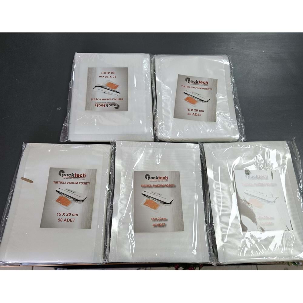 TIRTIKLI VAKUM POŞETİ 50 Lİ 15X20CM