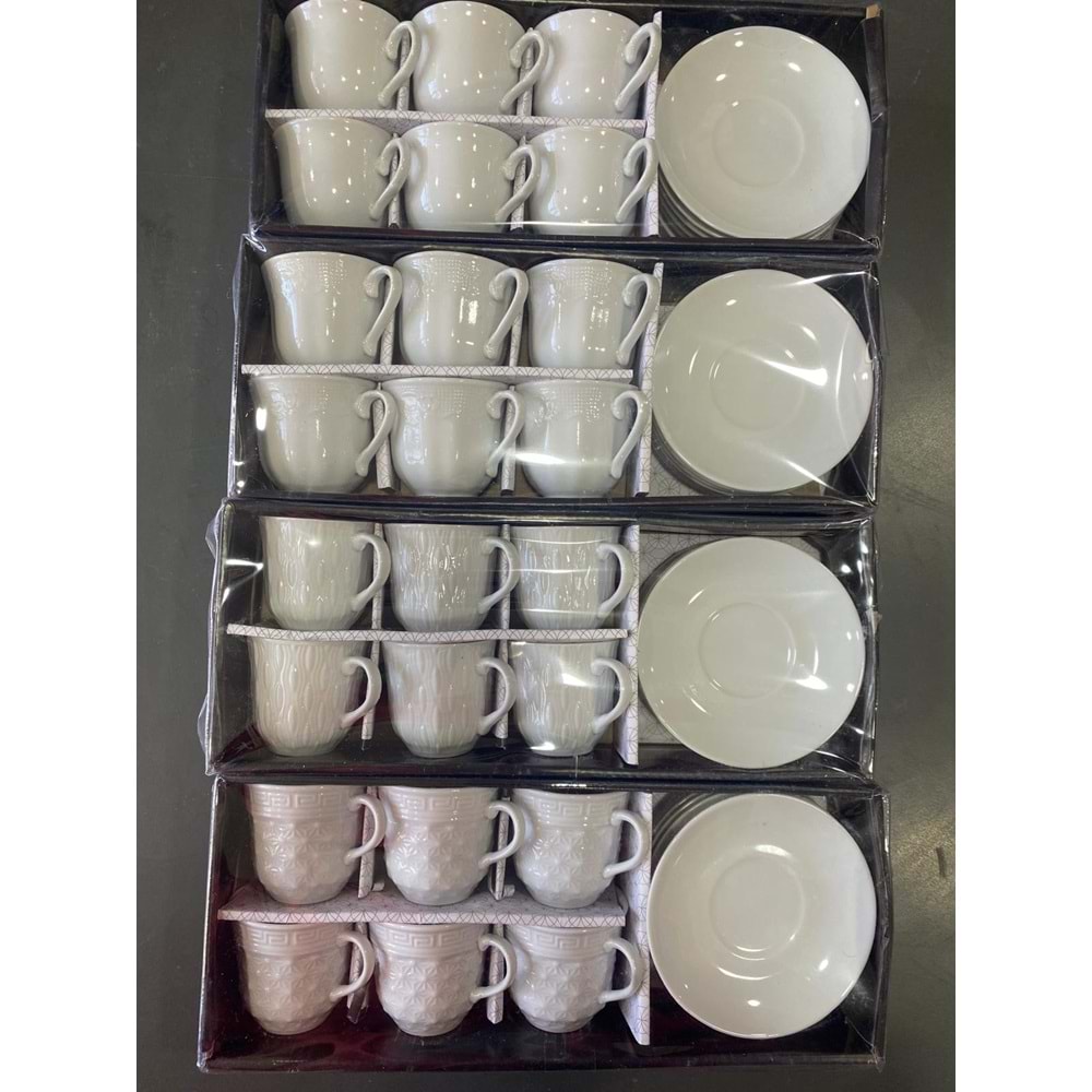 KABARTMALI 6 LI KAHVE FİNCAN TAKIMI