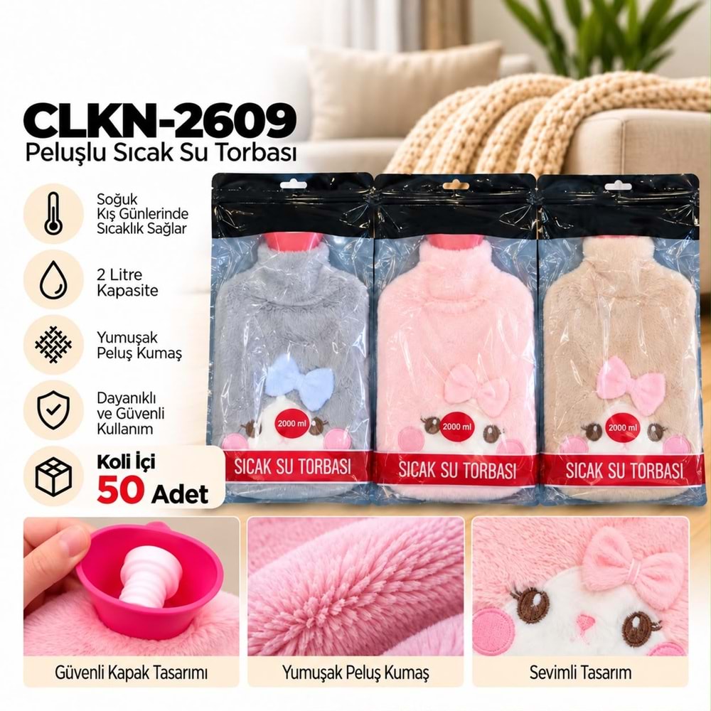 KEDİCİK MODEL BÜYÜK BOY SICAK SU TORBASI CLKN2609
