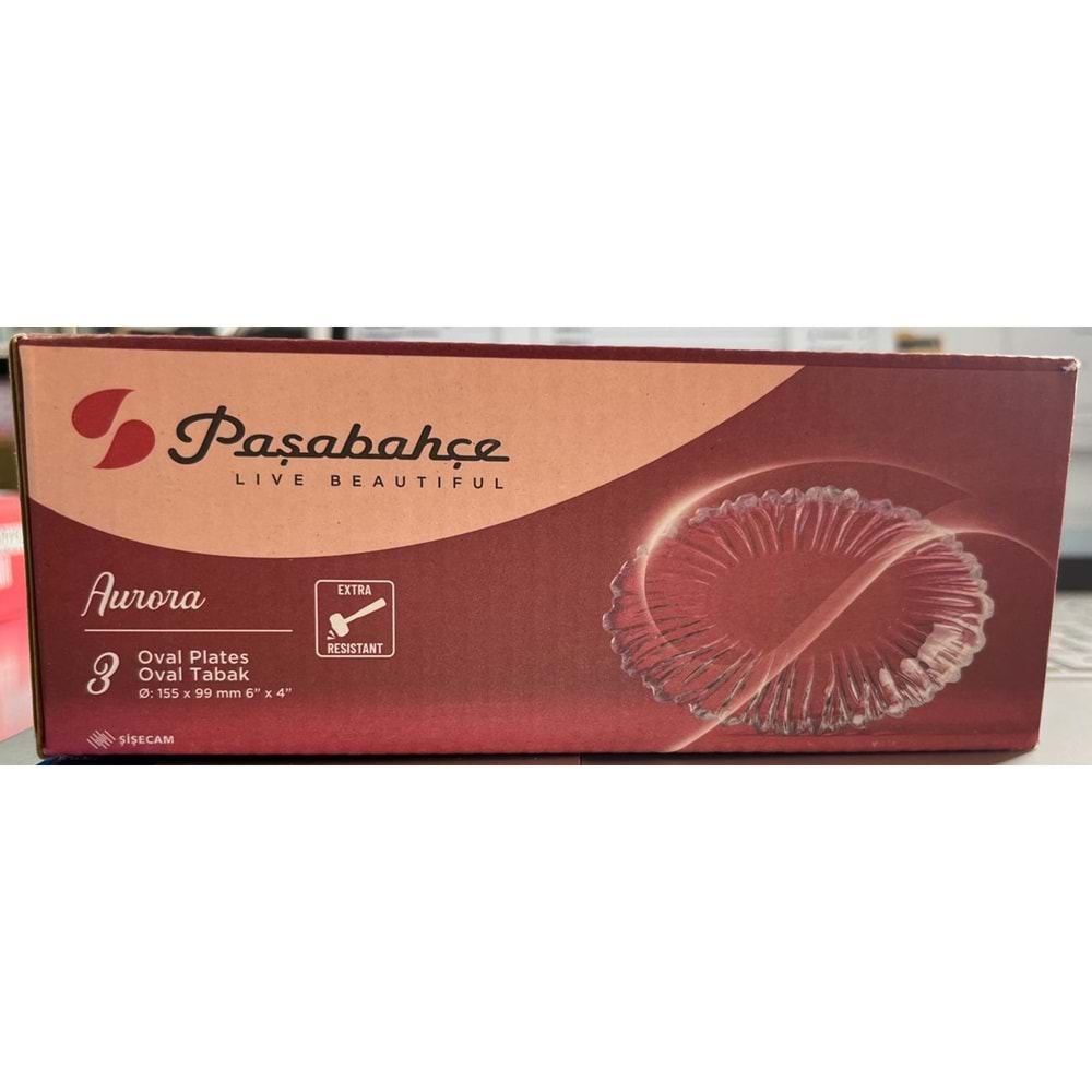 PAŞABAHÇE 3 OVAL TABAK 155X99