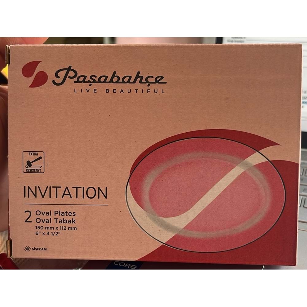 PAŞABAHÇE 2Lİ OVAL TABAK 150X112
