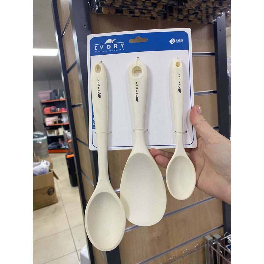 İVORY 3 LÜ KAŞIK SETİ KREM (IVO-SL211)
