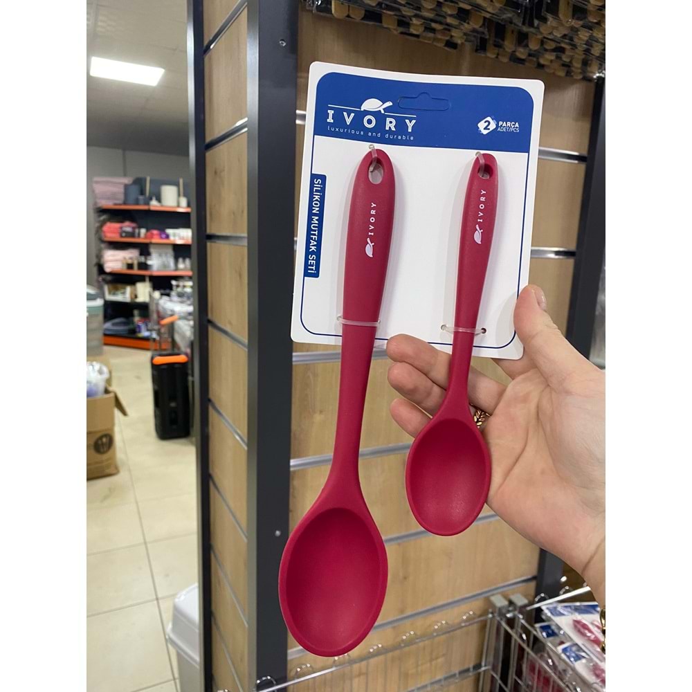 İVORY 2 Lİ KAŞIK SETİ FUŞYA DERİN KAŞIK+MİNİ DERİN (IVO-SL215)