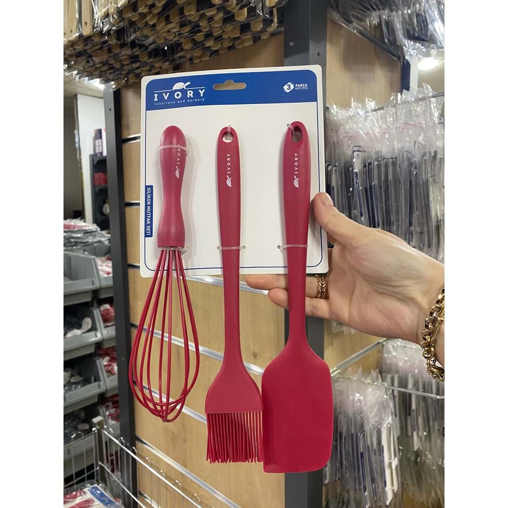 İVORY 3 LÜ PASTA SETİ FUŞYA (IVO-SL210)