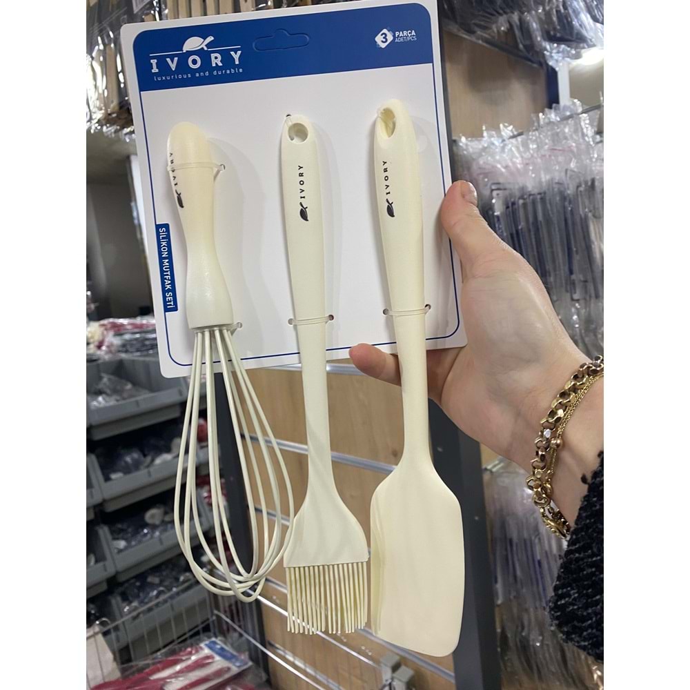 İVORY 3 LÜ PASTA SETİ KREM (IVO-SL210)