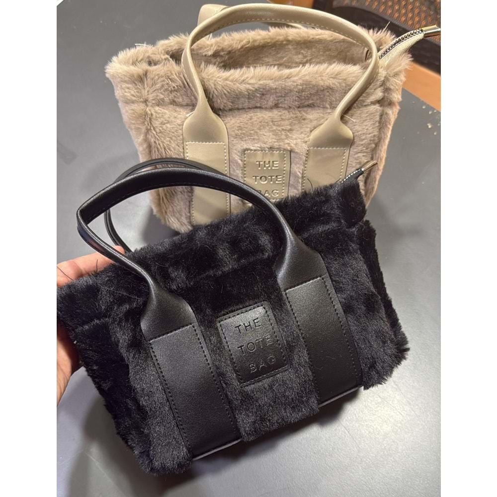 PELUŞ KOL ÇANTASI SİYAH