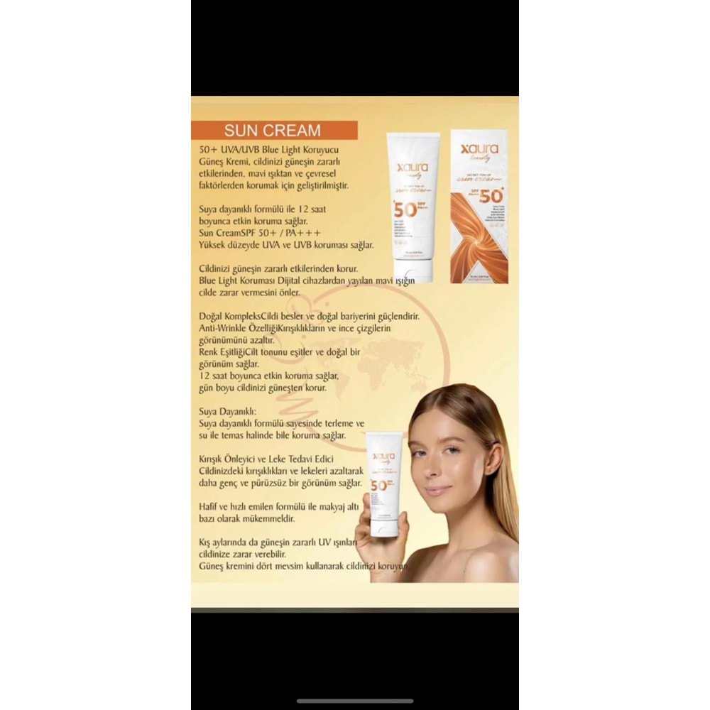 XAURA GÜNEŞ KREMİ