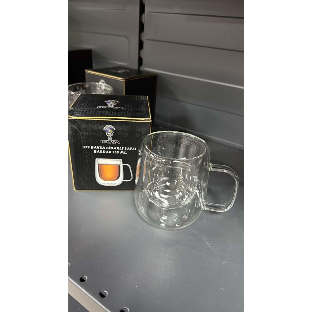 579 CİDARLI 250 MİLİM KULPLU BARDAK