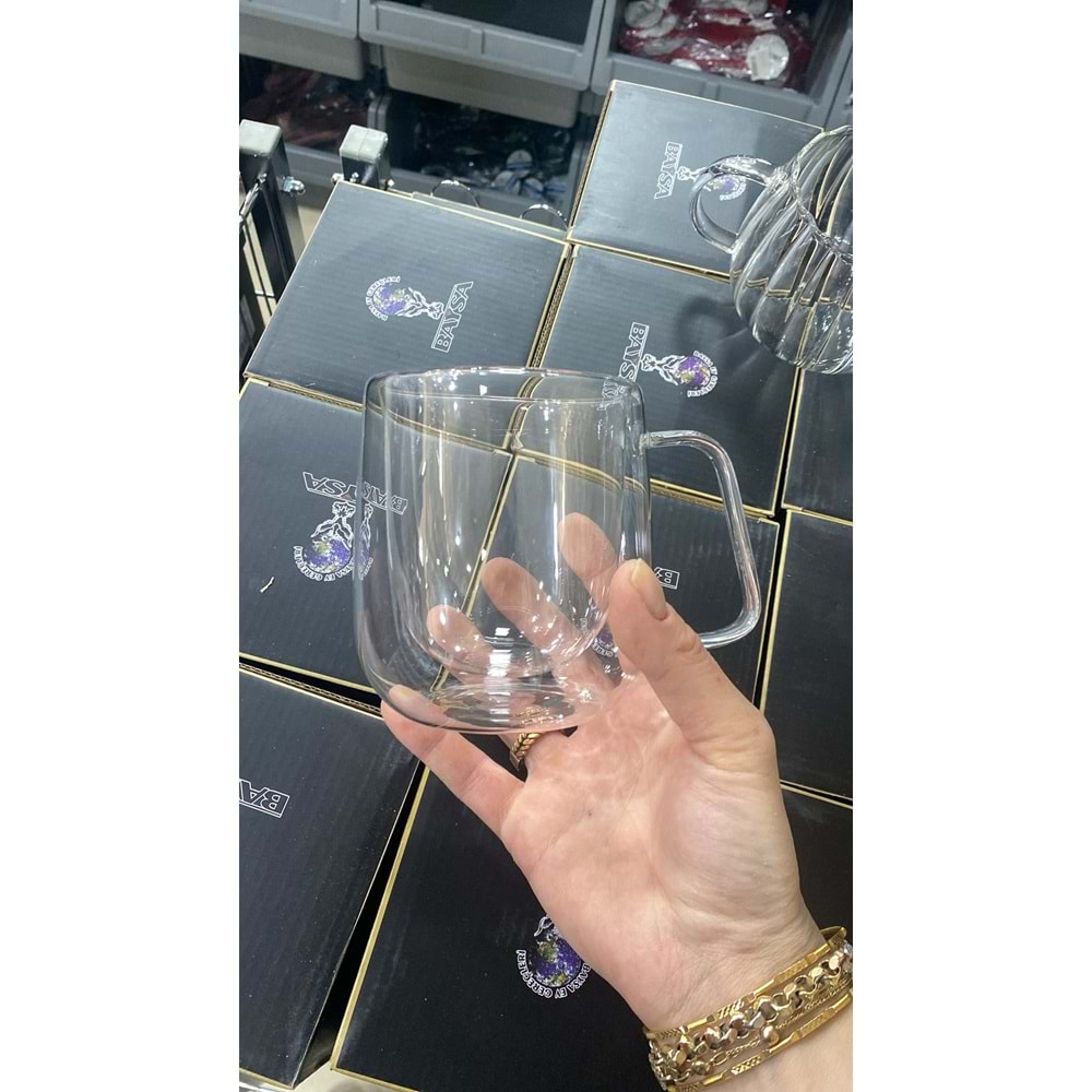 581 BAYSA 450 ml CİDARLI SAPLI BARDAK