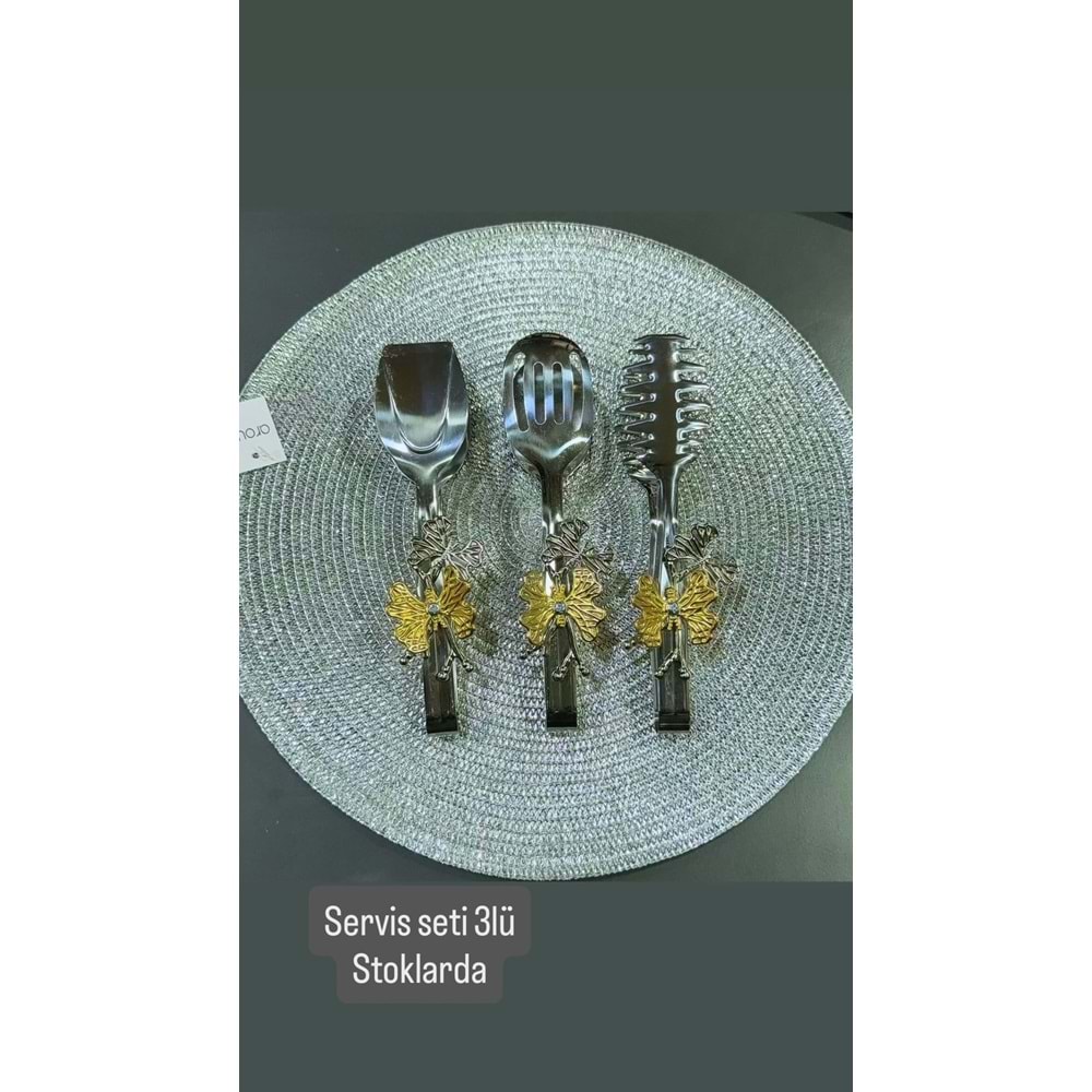 GÜMÜŞ 3 LÜ MAŞA SERVİS SETİ
