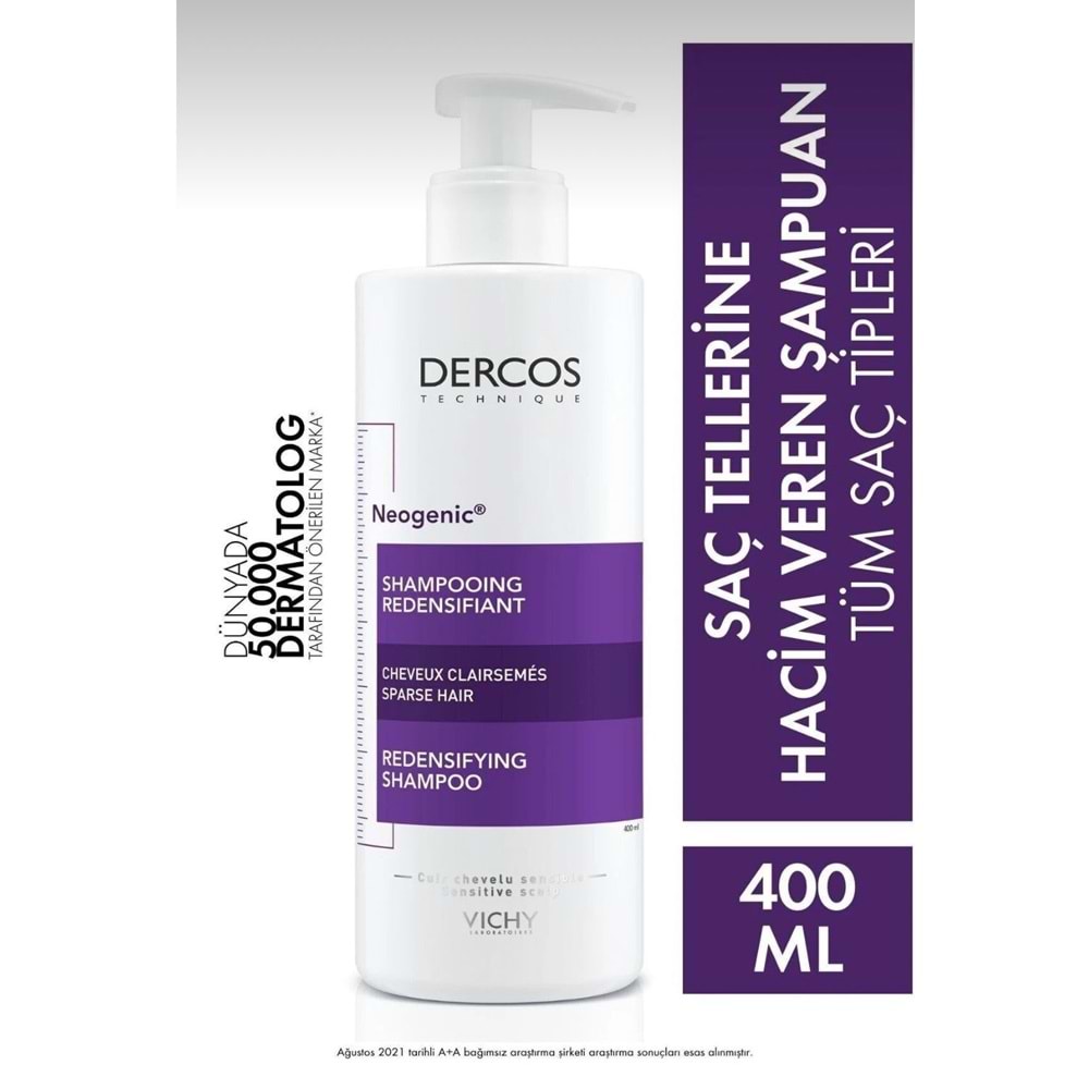 DERCOS SAÇ TELLERİNE HACİM VEREN ŞAMPUAN 400 MİLİM