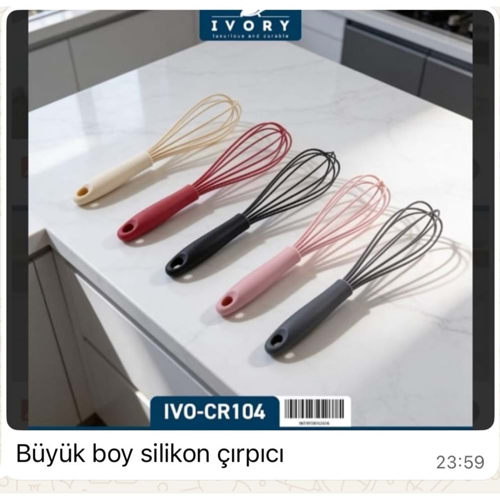 İVORY BÜYÜK BOY SİLİKON ÇIRPICI