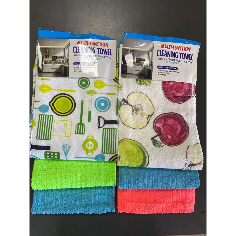 KARAKUŞ 3 LÜ DESENLİ ÇOK AMAÇLI TEZGAH BEZİ (12 PKT)