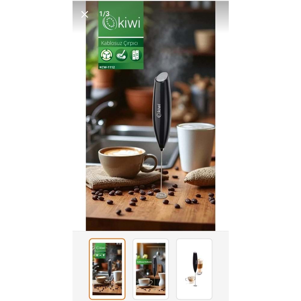 KİWİ KABLOSUZ PİLLİ ÇIRPICI 1112