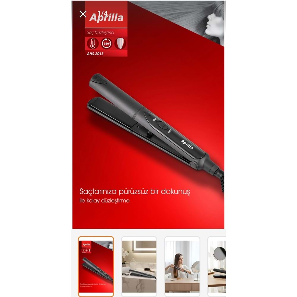 APRİLLA SAÇ DÜZLEŞTİRİCİ