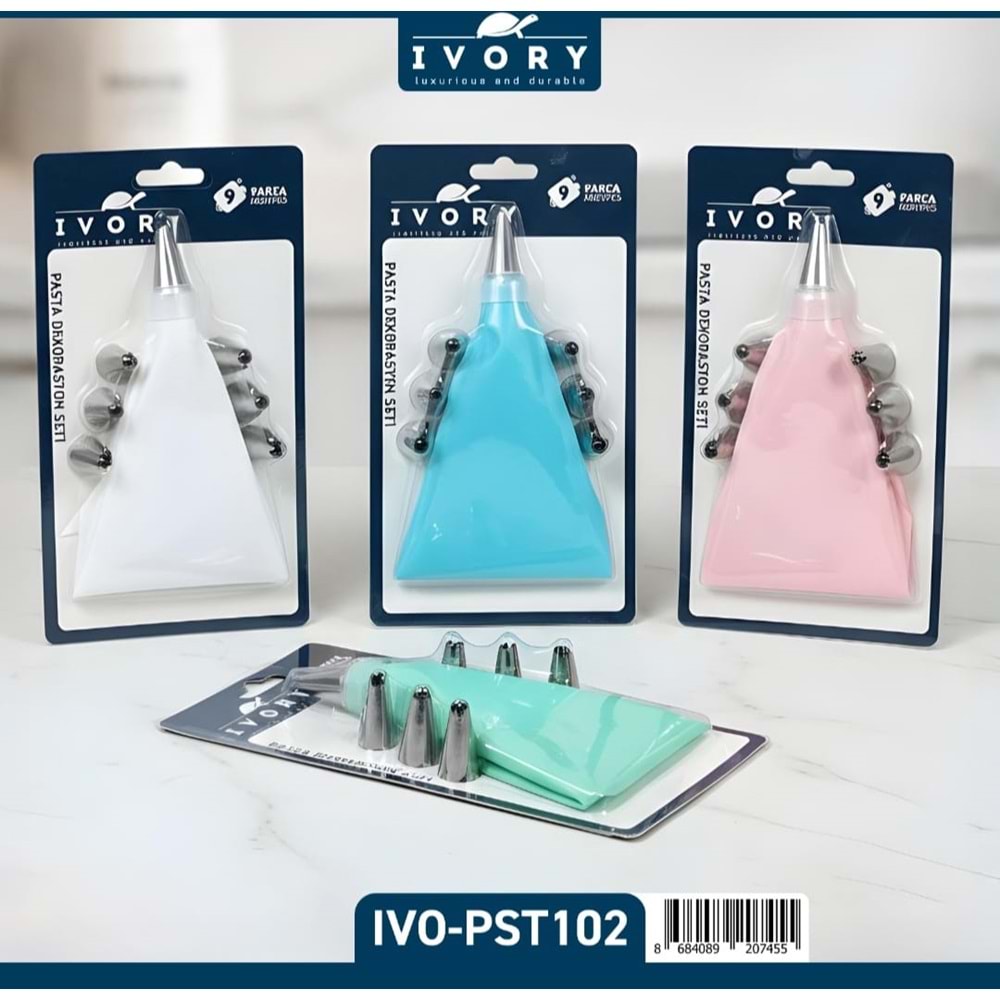 İVORY SİLİKON KREMA TORBASI DUY SETİ İVO-PST102