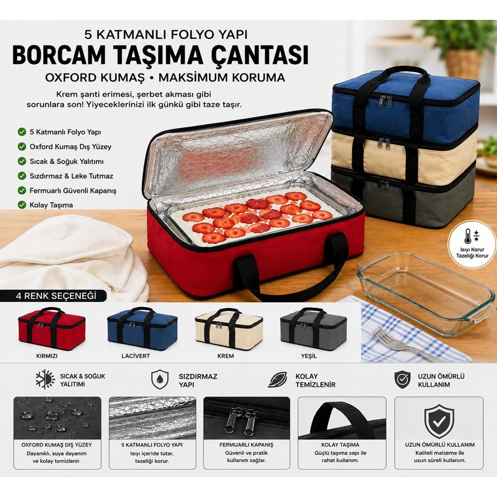 TERMOSLU BORCAM TAŞIMA ÇANTASI LACİVERT