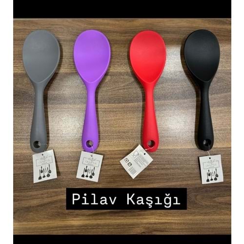 OKALİPTUS SİLİKON PİLAV KAŞIĞI GRİ