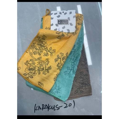 KARAKUŞ 3 LÜ KADİFE BEZ