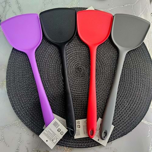OKALİPTUS SİLİKON GENİŞ AĞIZLI SPATULA GRİ
