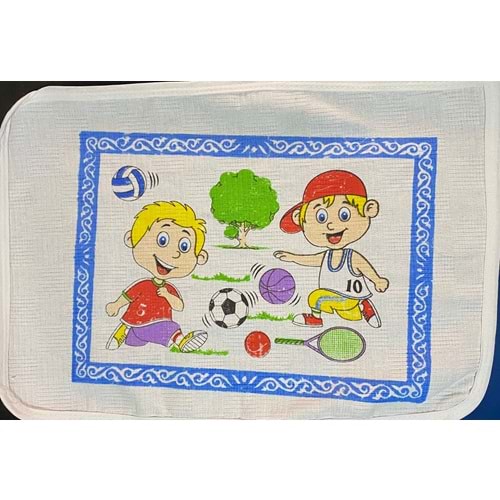BESLENME BEZİ PAMUKLU KUMAŞ 35X50CM (12 ADET) MAVİ