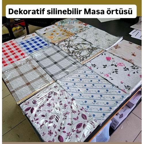 DEKORATİF SİLİNEBİLİNİR MASA ÖRTÜSÜ