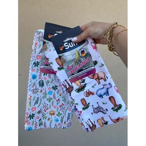 SUFF ÇİÇEK SEPETİ 4 LÜ BEZ (50 PAKET)