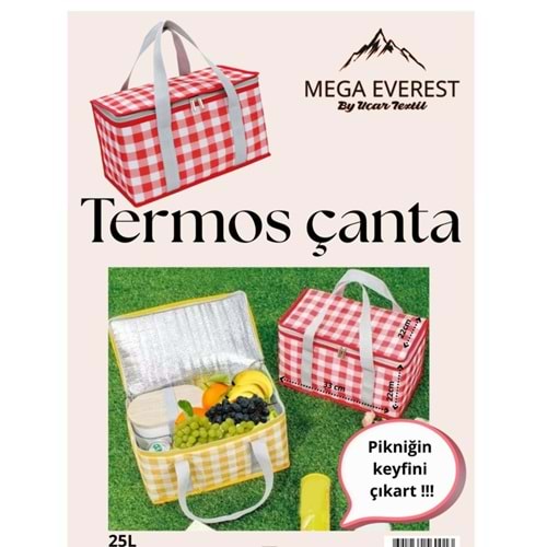 TERMOS PİKNİK ÇANTASI 25 LİTRE (50 ADET)
