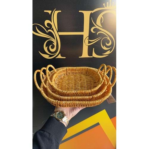 OVAL 3LÜ HASIR SEPET