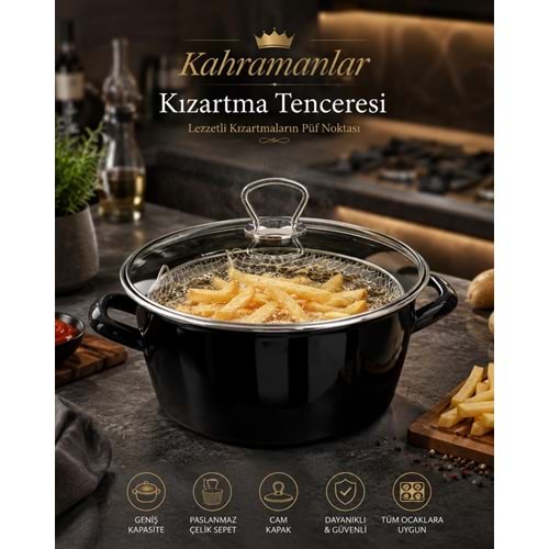 KAHRAMANLAR EMAYE KIZARTMA TENCERESİ