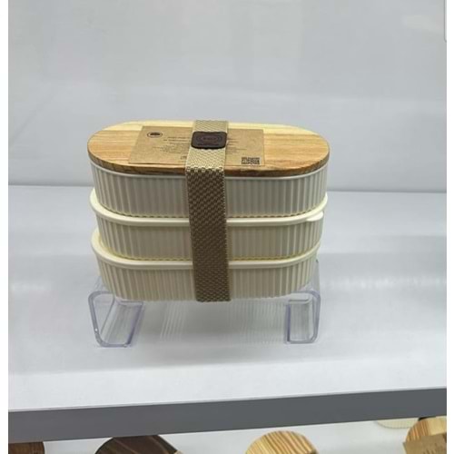 BAMBU KAPAKLI 3 LÜ SAKLAMA KABI