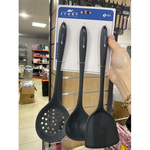 İVORY 3 LÜ JUMBO MUTFAK SETİ GRİ (IVO-SL215)