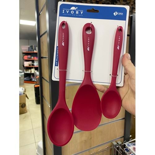 İVORY 3 LÜ KAŞIK SETİ FUŞYA (IVO-SL211)