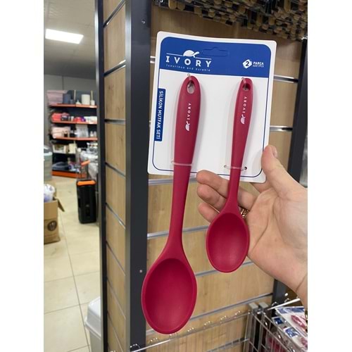 İVORY 2 Lİ KAŞIK SETİ FUŞYA DERİN KAŞIK+MİNİ DERİN (IVO-SL215)
